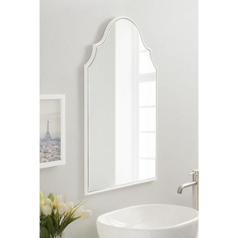 Kate and Laurel Leanna Framed Arch Wall Mirror, 20x30, White