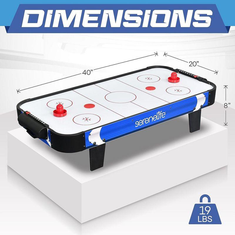 SereneLife 40" Air Hockey Game Tabletop - Blue & Black