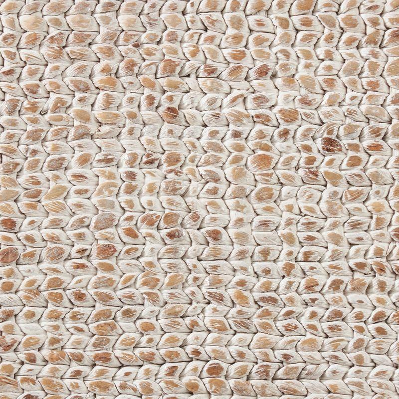 Beige Woven Water Hyacinth Rectangular Placemats, Set of 4