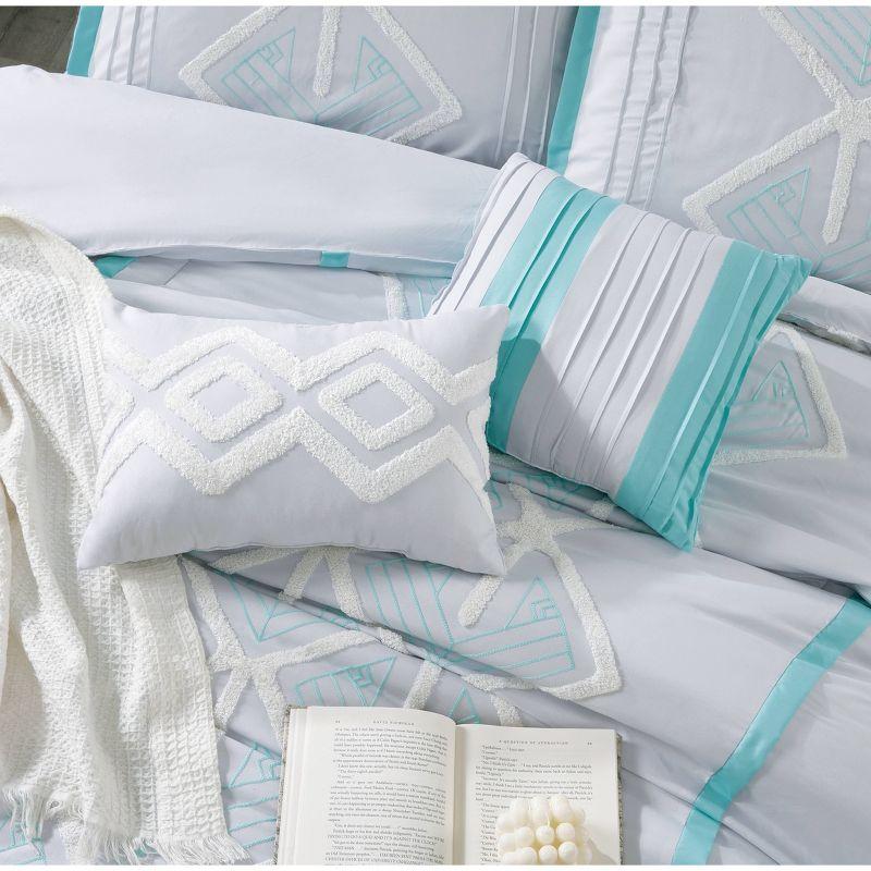 Nanshing America, Inc Vernice 7 Piece Geometric Comforter Set