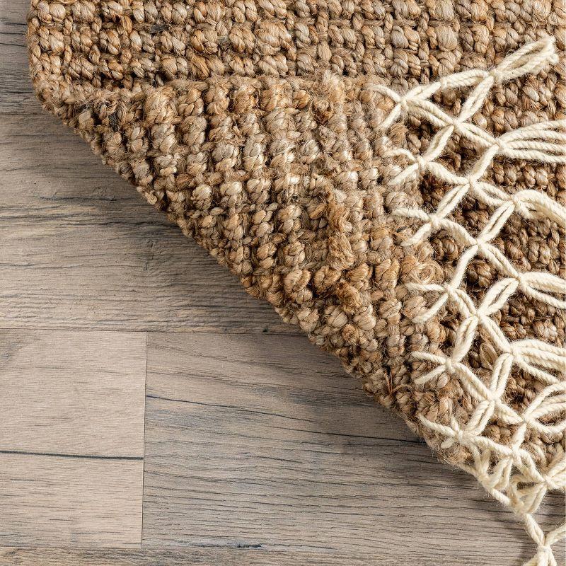 3'x5' Jute Hand Woven Raleigh Area Rug Natural - nuLOOM: Rectangle, Medium Pile, Contemporary, Indoor Use
