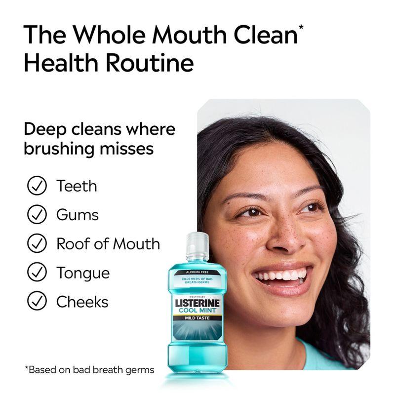 Listerine Zero Alcohol Antiseptic Mouthwash for Bad Breath and Plaque - Cool Mint - 33.8 fl oz