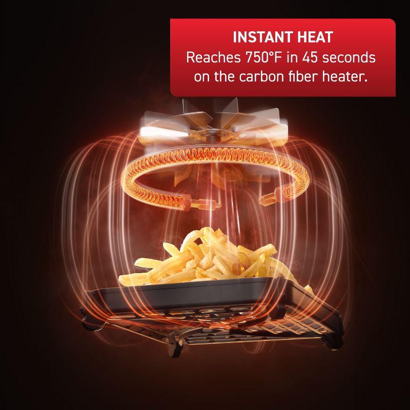 T-fal 6.3 Quart Infrared Air Fryer, 7-In-1 Cooking Functions, Digital Touch Screen, Black