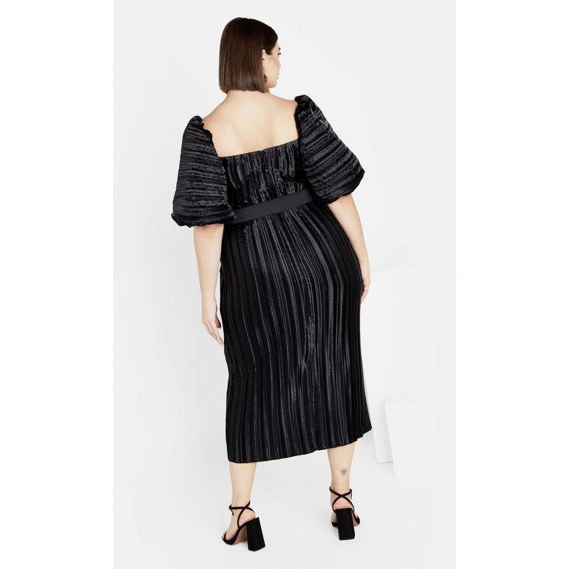 CITY CHIC | Women's Plus Size Krista Pleat Dress - black - 16W