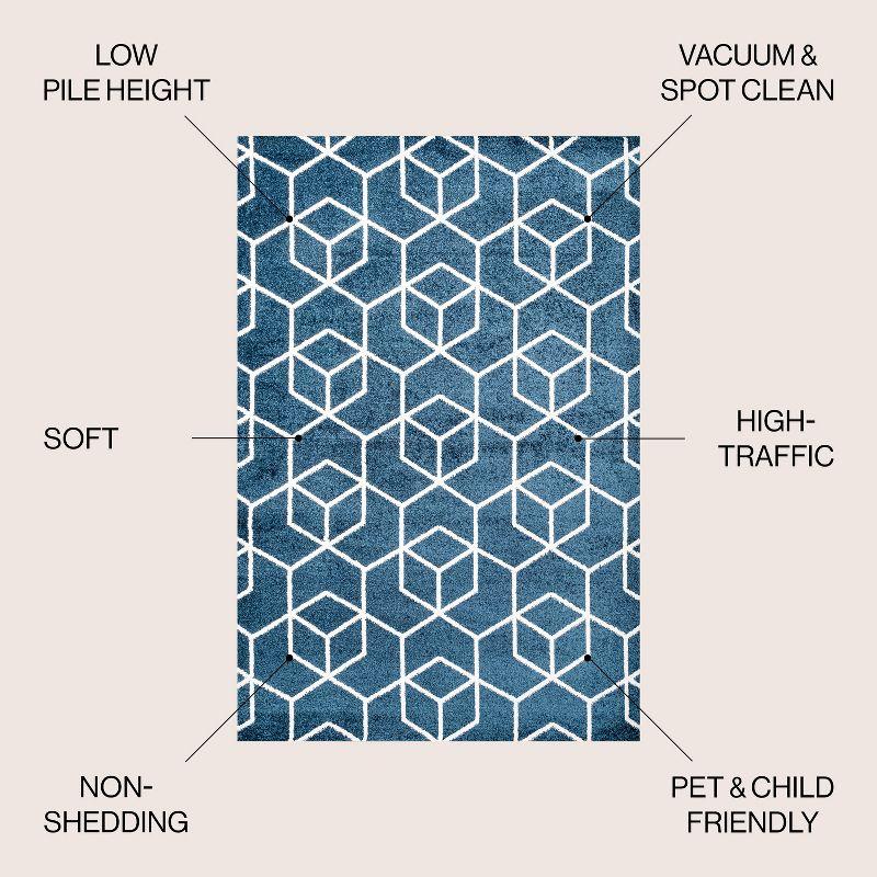 Tumbling Blocks Modern Geometric Area Rug - JONATHAN Y