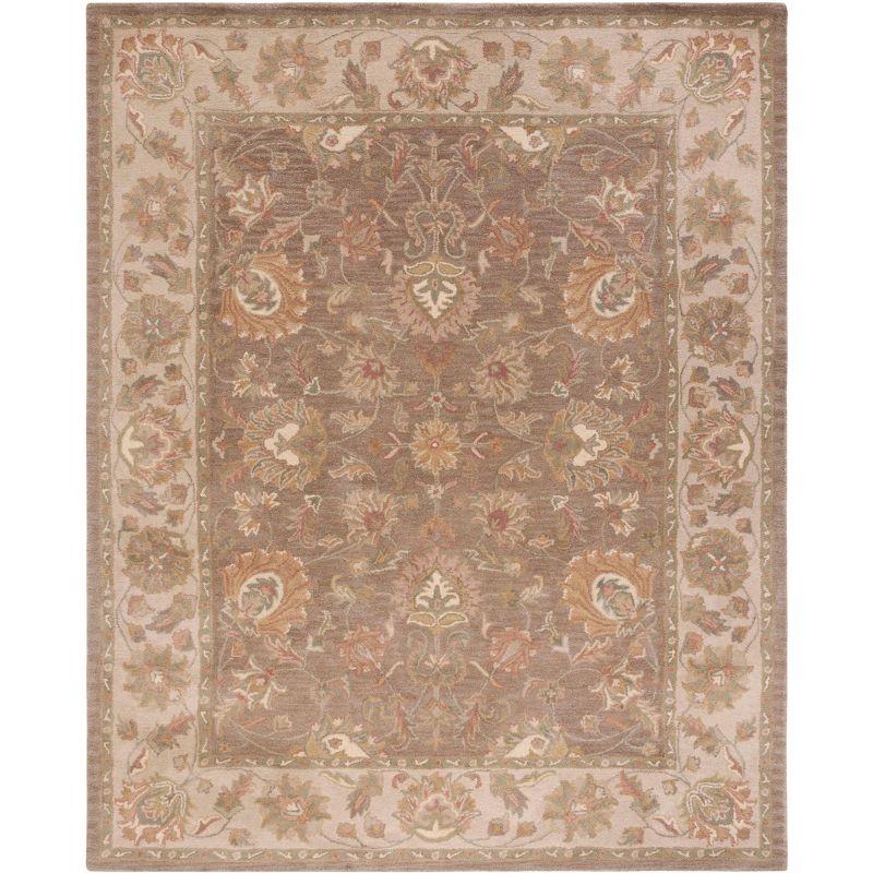 Heritage HG343 Hand Tufted Area Rug - Brown/Ivory - 7'6"x9'6" - Safavieh.