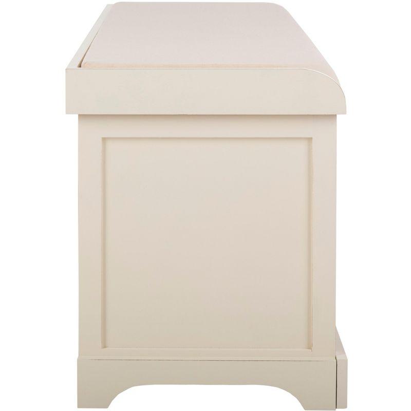 Lonan Wicker Storage Bench - White - Safavieh
