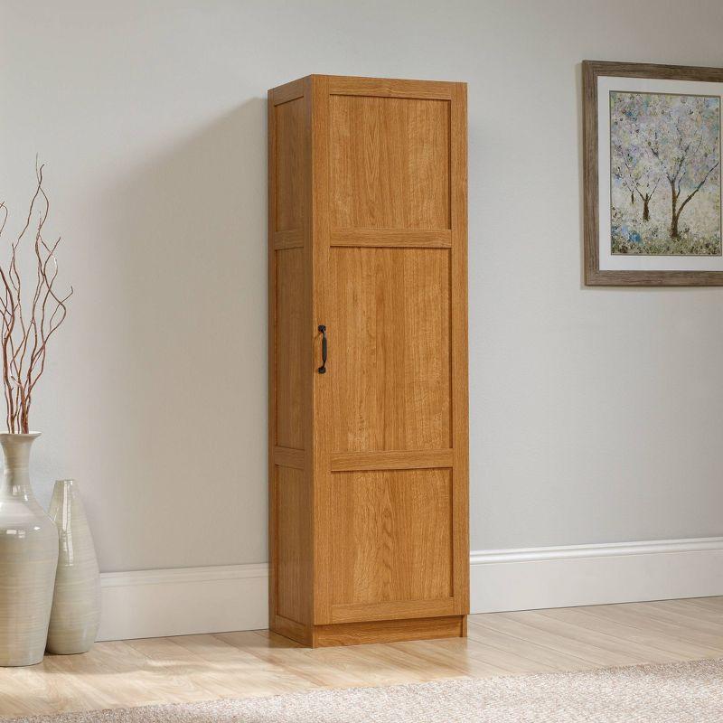 Pantry Storage Cabinet Highland Oak - Sauder: Traditional Style, 3 Adjustable Shelves, Particle Board Construction