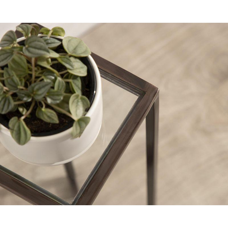 Kate and Laurel Jaspur Square Metal Drink Table, 7x7x21, Bronze