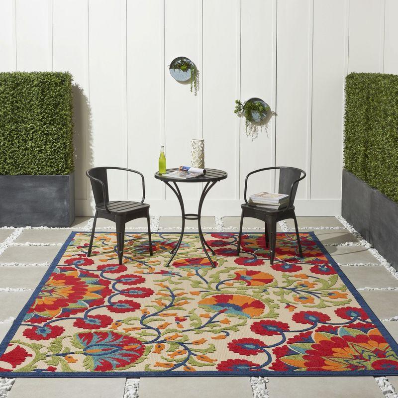 Nourison Aloha Transitional Floral Outdoor Rug