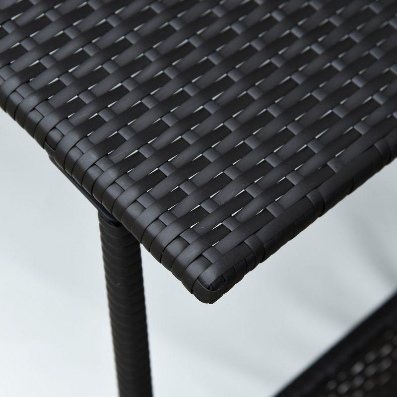 PawHut Wicker Dog House Elevated Raised Rattan Bed for Indoor/Outdoor with Removable Cushion Lounge, Cream