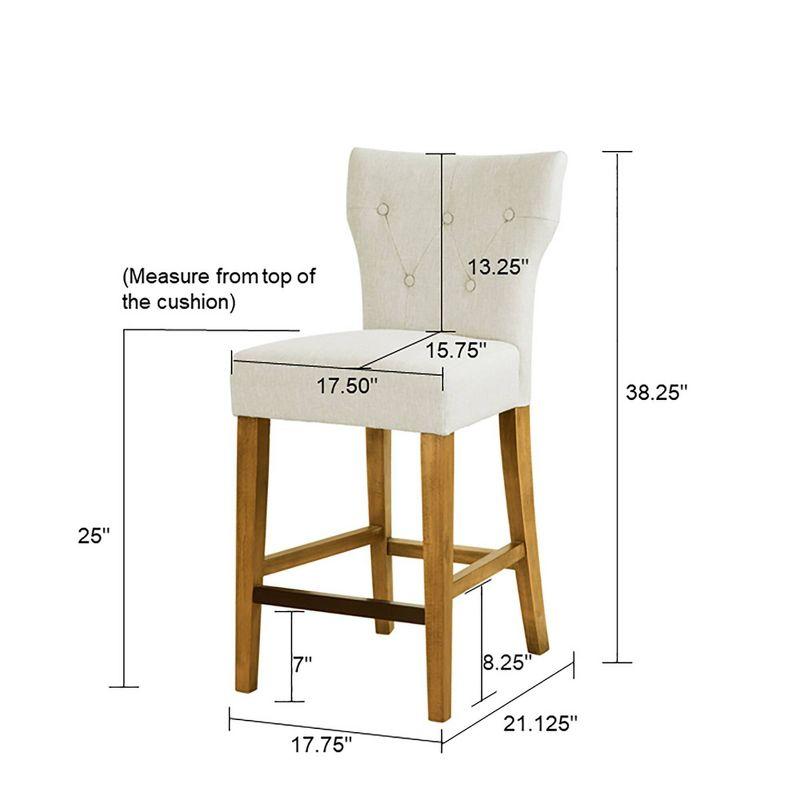 Saffron Tufted Back Counter Height Barstool - Madison Park