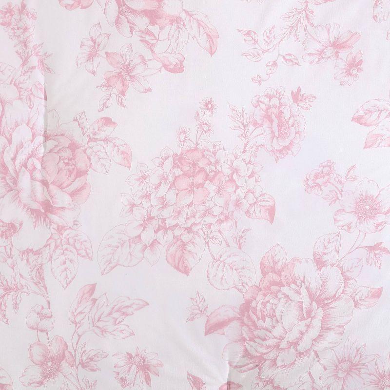 Laura Ashley Delphine Pink Cotton Reversible Comforter Set