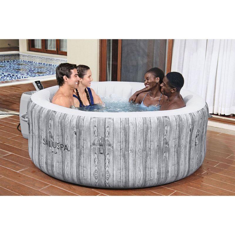 Bestway Fiji Gray Round Inflatable Hot Tub with AirJets