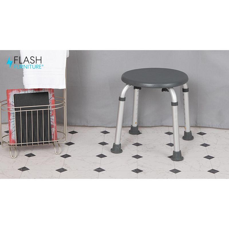 Juanita Aluminum Height Adjustable Bath and Shower Chair by Flash Furniture