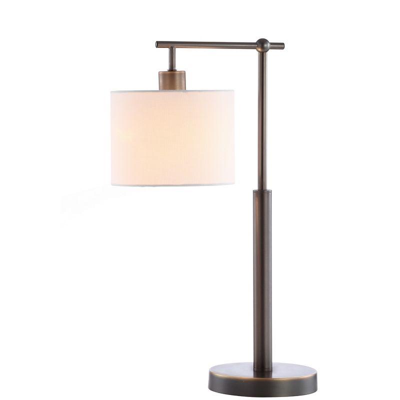 Harlan 22.75" Brown Iron Table Lamp with White Shade