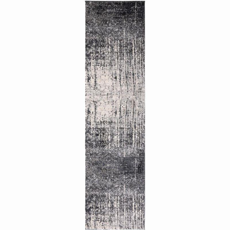 Retro RET2770 Power Loomed Indoor Runner Rug - Black/Light Grey - 2'3"x9' - Safavieh.
