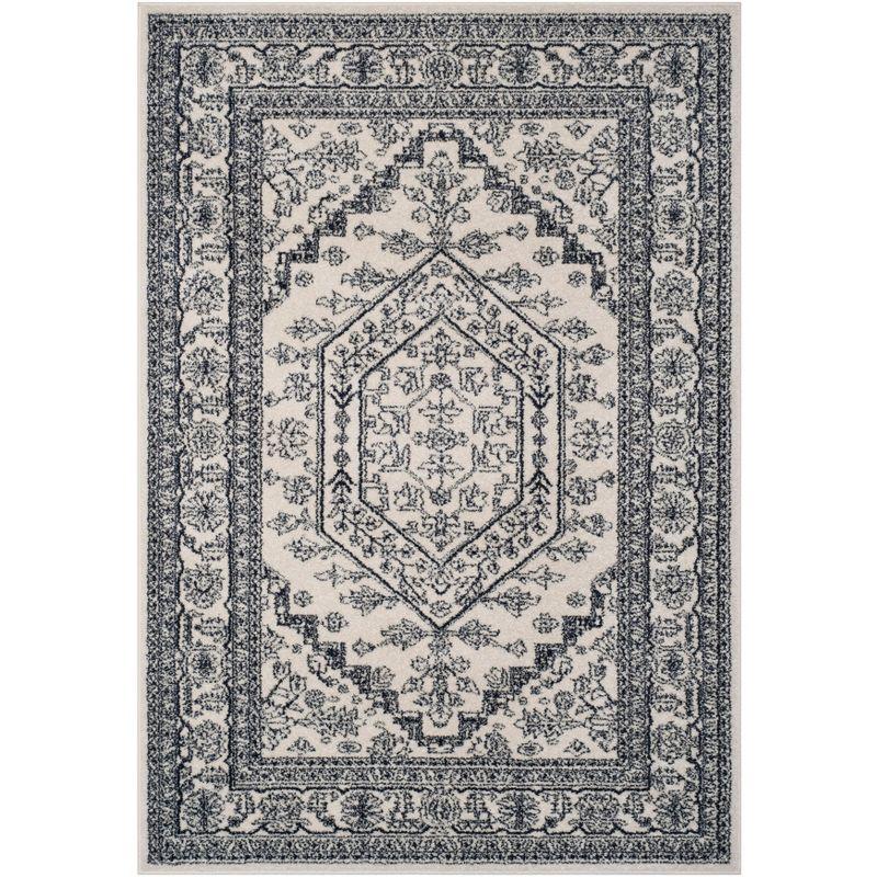 Adirondack ADR108 Power Loomed Area Rug - Ivory/Navy - 4'x6' - Safavieh.