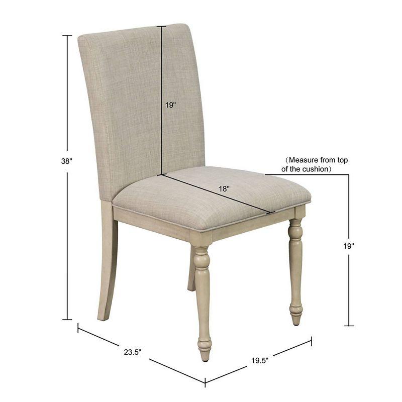 Martha Stewart Fiona Side Chair in Light Gray (Set of 2)