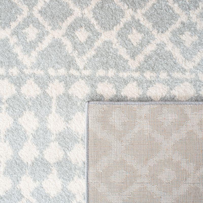 Mercer MRE414 Power Loomed Area Rug - Light Grey/Cream - 6'7"x6'7" - Safavieh.