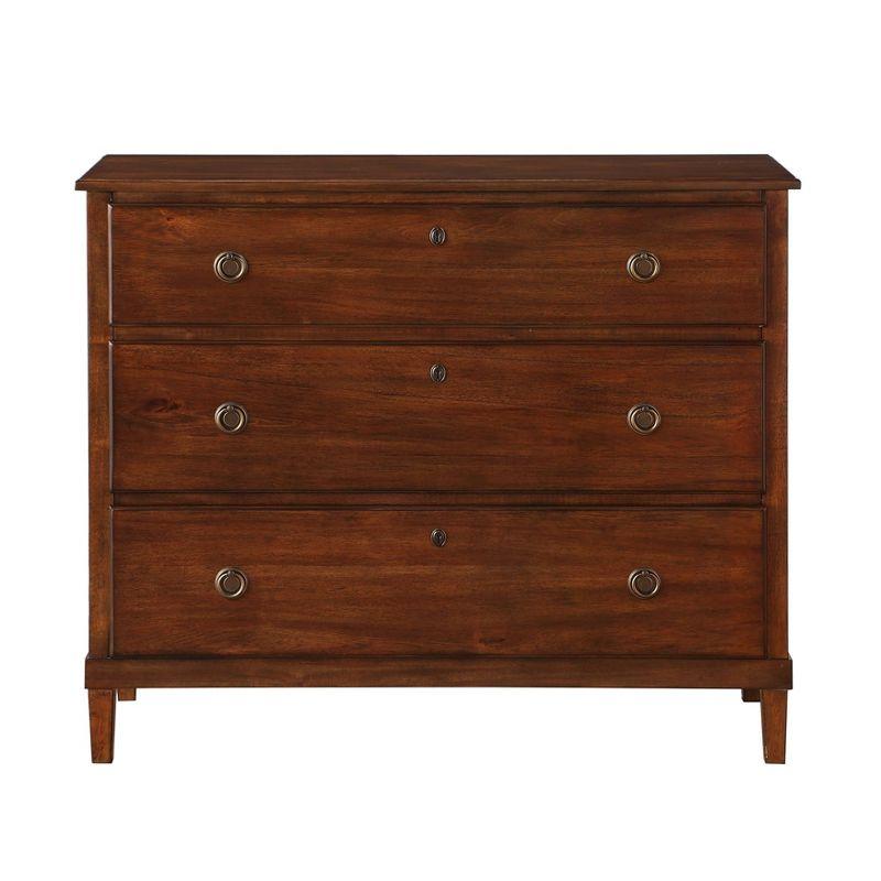 Comfort Pointe Cambridge Dresser Brown: Transitional Style, Metal Glides, Safety Stops, No Assembly Required