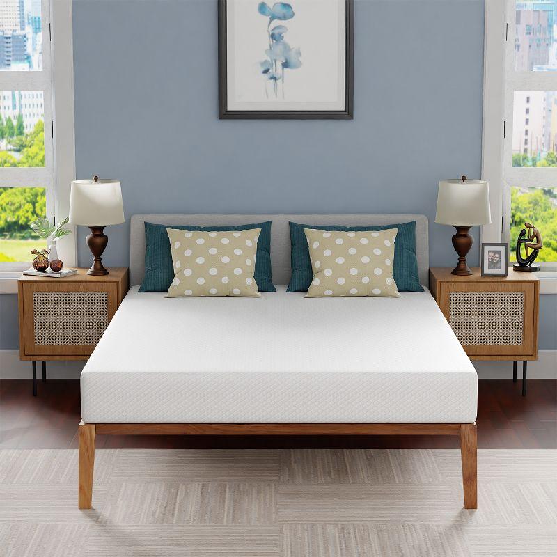 8-Inch White Gel Memory Foam Mattress for Cool Sleep