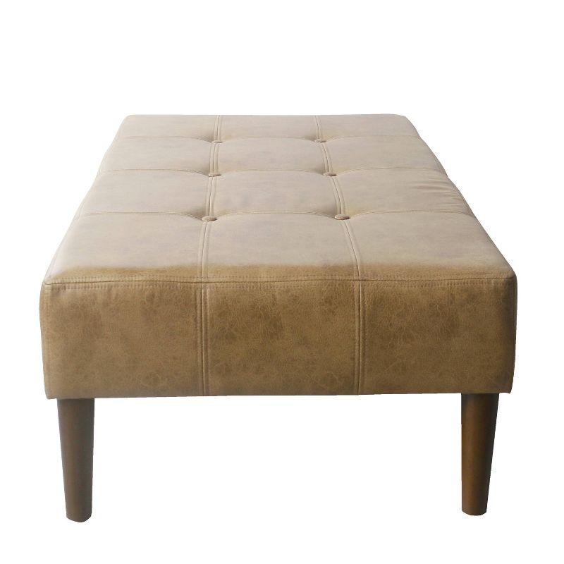 Adryanah Faux Leather Upholstered Bench