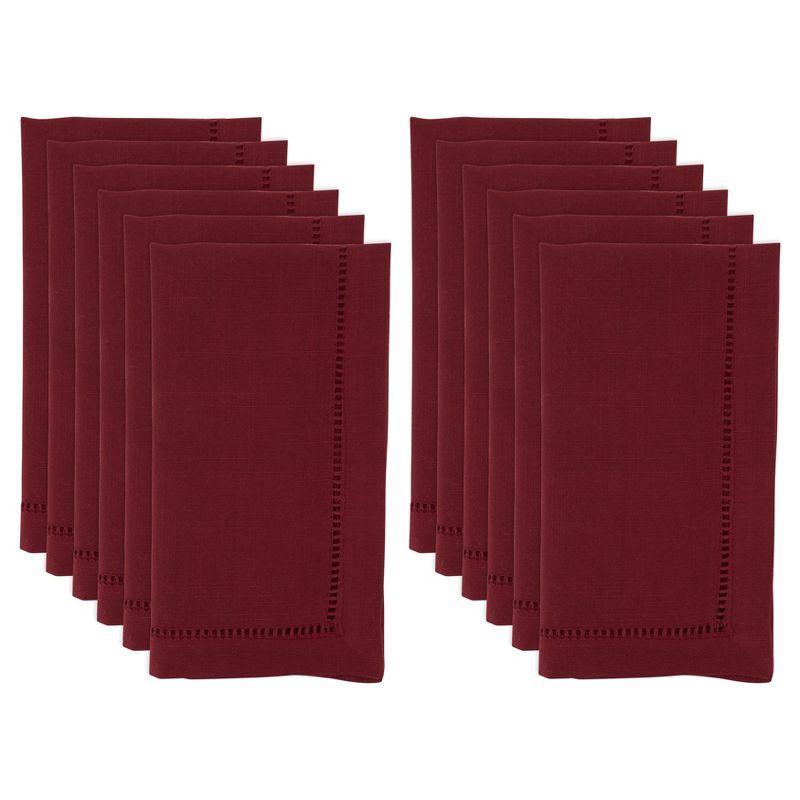 Saro Lifestyle Saro Lifestyle Hemstitched Design Dinner Napkins (Set of 12)