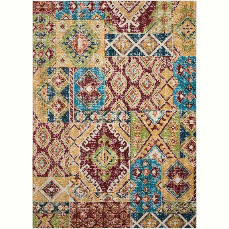 Sunset 5' x 7' Rectangular Stain-Resistant Synthetic Area Rug