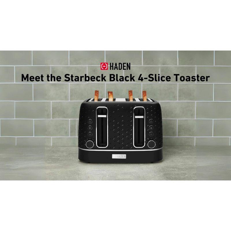 HADEN Starbeck Black 4-Slice Toaster