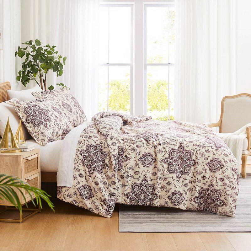 Southshore Fine Living Persia Oversized Reversible ultra-soft Duvet Cover Set with shams