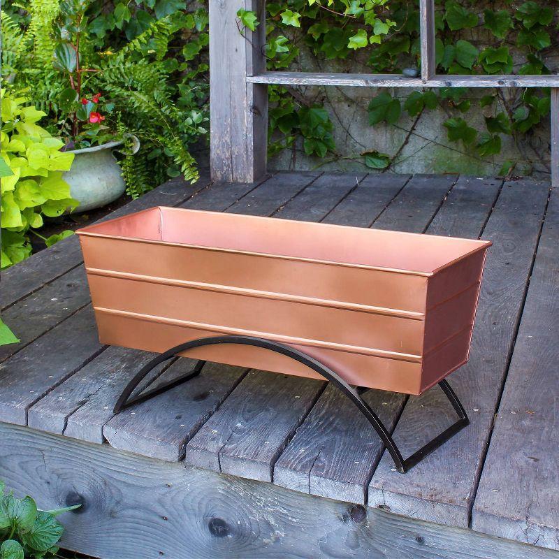 ACHLA Designs With Odette Stand Rectangular Steel Planter Boxes