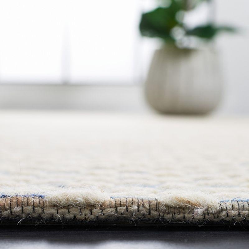 Marbella MRB158 Hand Woven Indoor Area Rug - White/Navy - 9'x12' - Safavieh