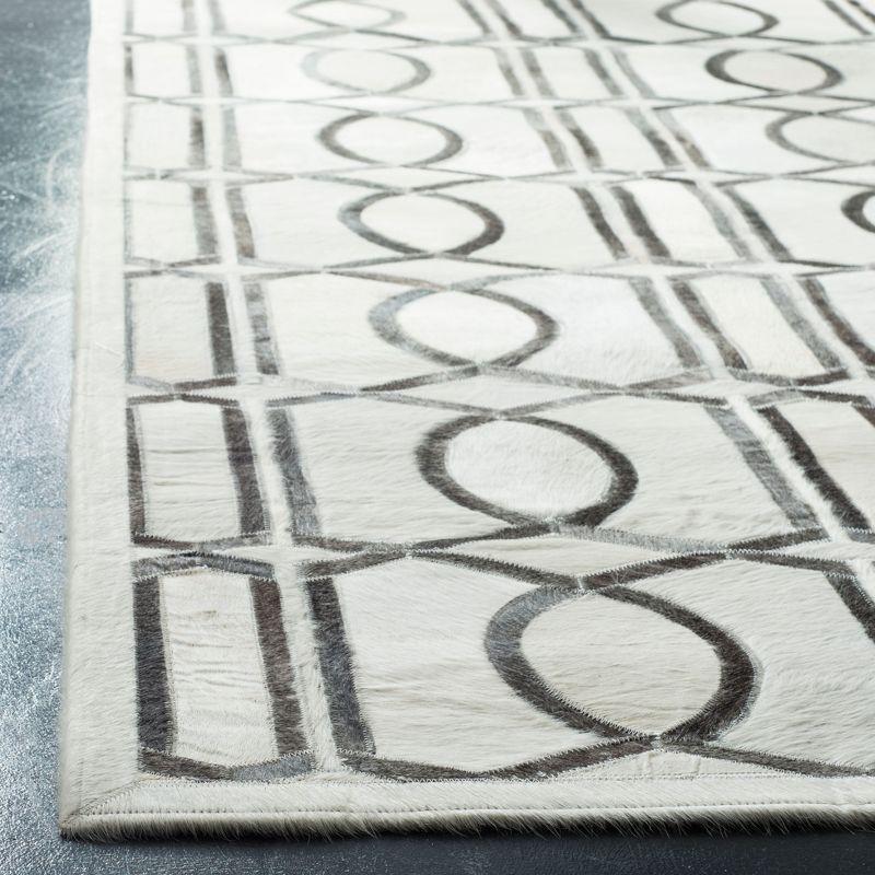 Studio Leather STL662 Hand Woven Area Rug - Ivory/Grey - 4'x6' - Safavieh.