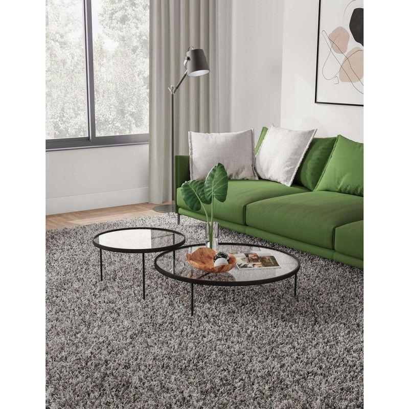 Cloud Gray Solid Shag 4' x 6' Easy Care Area Rug