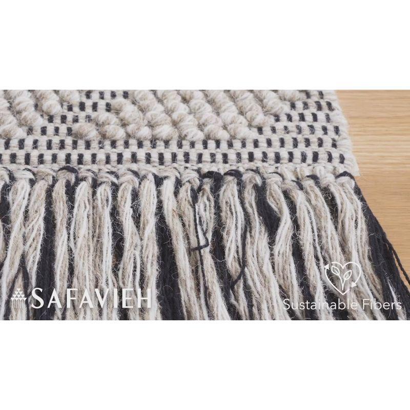 Foundry Select Ailiedh Vermont Flat Weave Wool/Cotton Striped Rug in Beige/Ivory