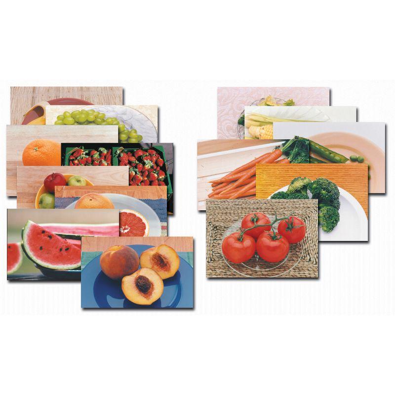 Colorful Fruits and Vegetables Nursery Poster Set, 14 Pieces