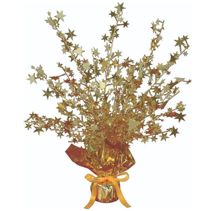 Beistle Star Gleam 'N Burst Centerpiece, 15", (2/Pkg) Gold