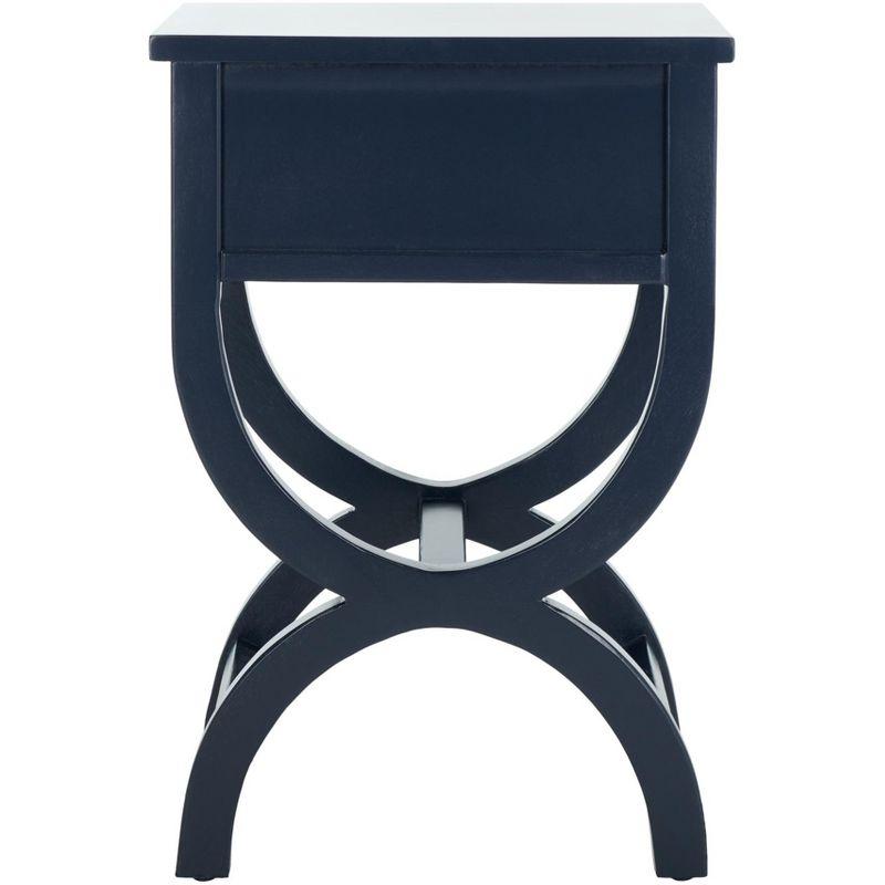 Maxine Accent Table With Storage Drawer - AMH6608G - Navy - Safavieh Couture