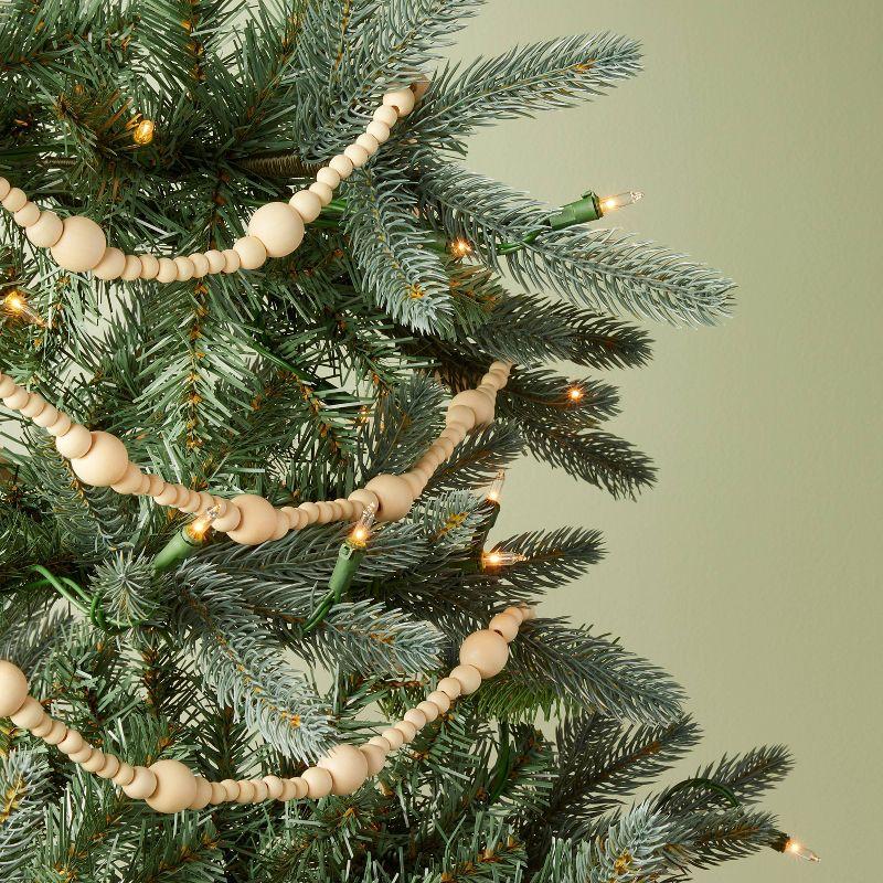 12' Decorative Wooden Bead Christmas Tree Garland - Hearth & Hand™ with Magnolia