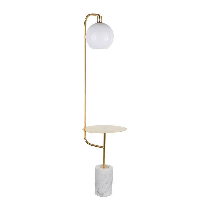 Symbol Contemporary/Glam Floor Lamp with Integrated Table & Marble Base - LumiSource: Tall, LED, UL Listed