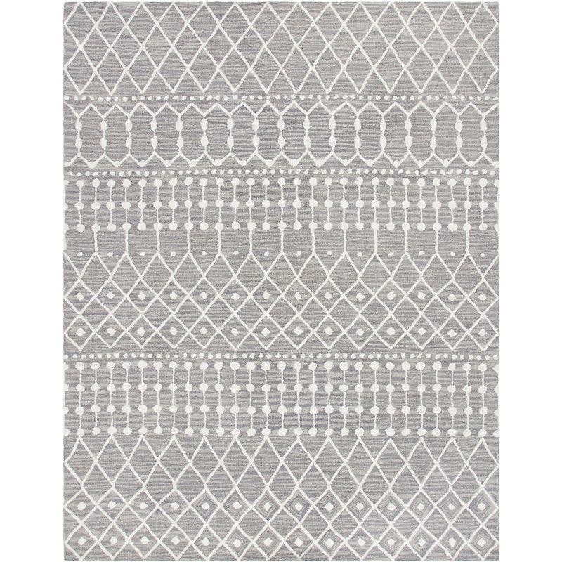 Blossom BLM115 Hand Tufted Area Rug - Grey/Ivory - 8'x10' - Safavieh.