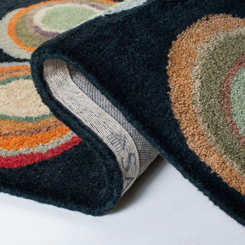 Soho SOH921 Hand Tufted Indoor Area Rug - Black/Multi - 8'x8' - Safavieh