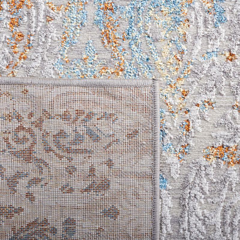 Amelia ALA279 Power Loomed Area Rug - Gray/Blue Gold - 5'5"x7'7" - Safavieh.