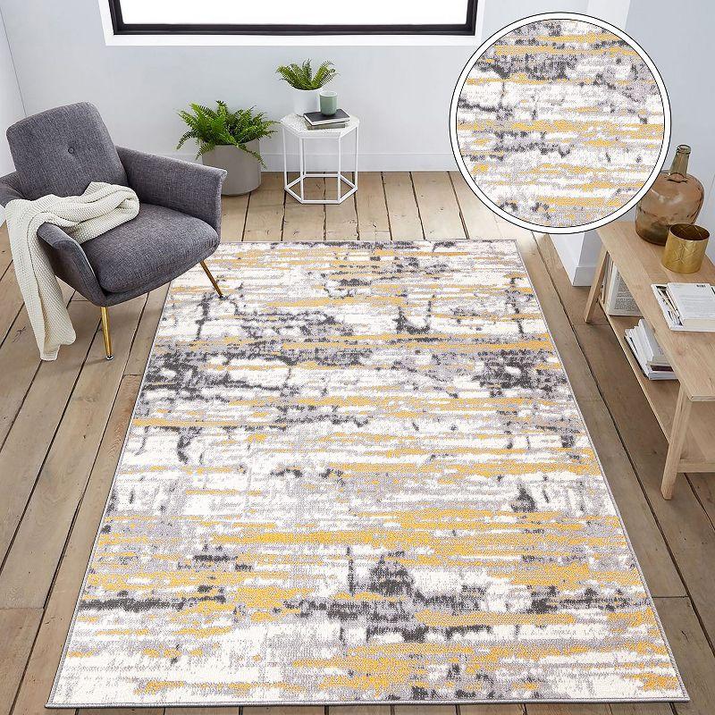 World Rug Gallery Vintage Abstract Modern Area Rug