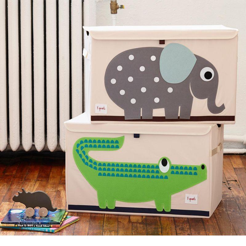 3 Sprouts 3 Sprouts  - Toy Chest Storage Box for Kids Playroom, Crocodile