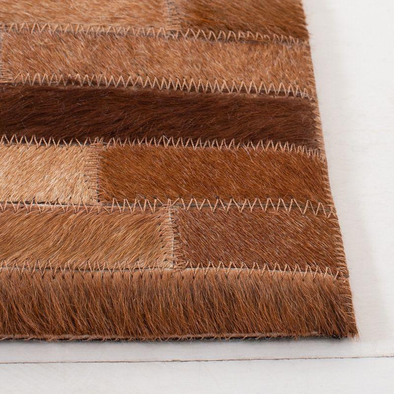 Studio Leather STL805 Hand Woven Indoor Area Rug - Ivory/Brown - 4'x6' - Safavieh