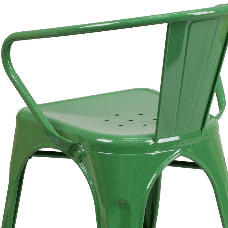 Flash Furniture Hucheson Metal Indoor-Outdoor Chair with Arms