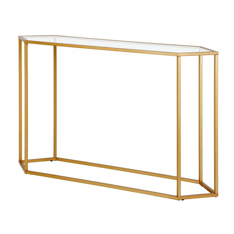 Streamlined Brass Metal Console Table - Henn&Hart