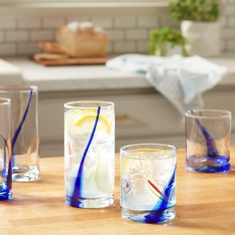 Libbey Blue Ribbon Impressions 8-Piece Tumbler And Rocks Glass Set